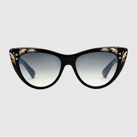 gucci white cat eye sunglasses|Gucci oversized cat eye sunglasses.